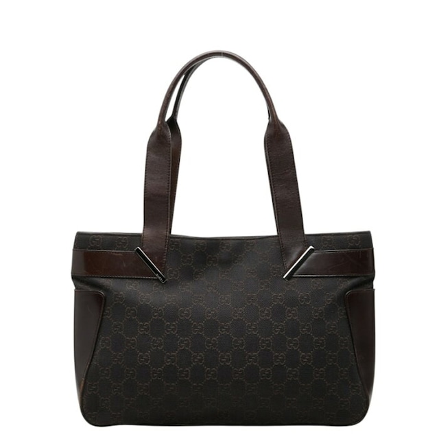 グッチ GGキャンバス トートバッグ 73983 ブラウン キャンバス レザー レディース GUCCI 中古