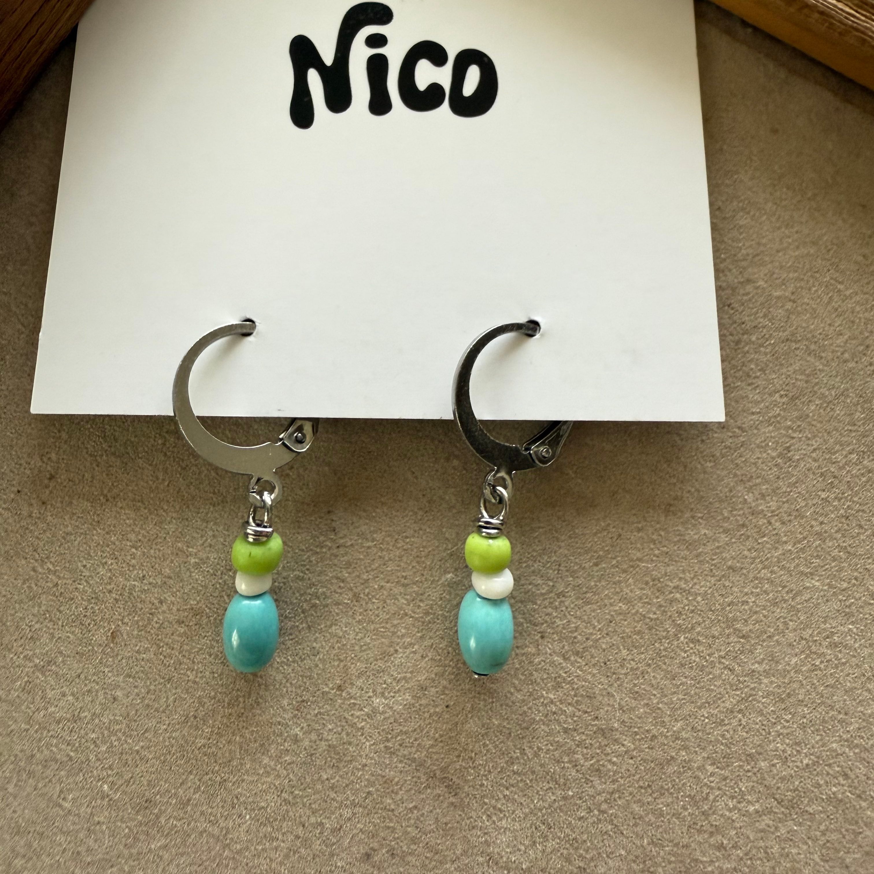 NC26077【サージカルステンレス:シルバー】nicoピアス