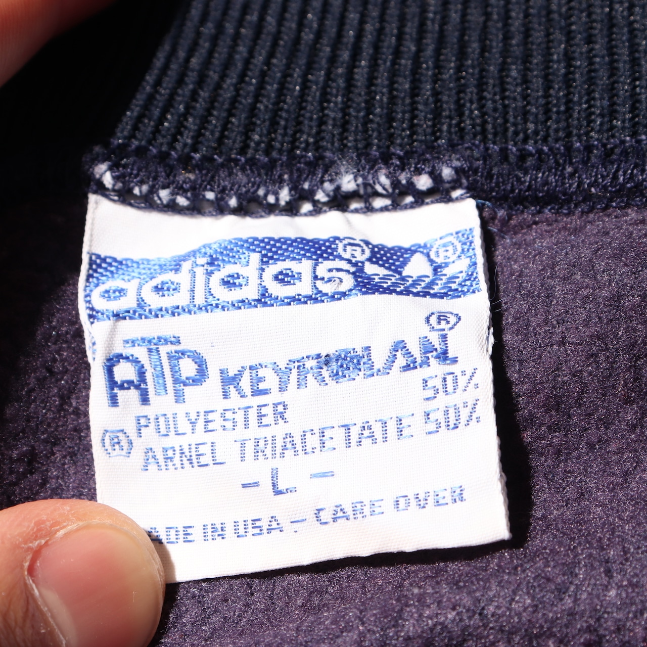 美品 L 80s ATP USA adidas ネイビー トラックジャケット アディダス