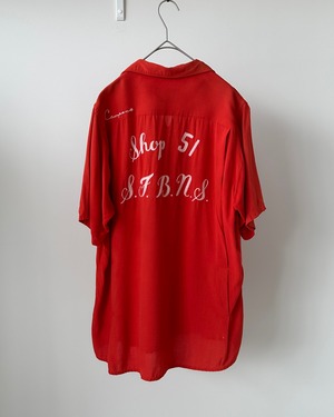 -King Louie-vintage 50-60s M bowling shirt