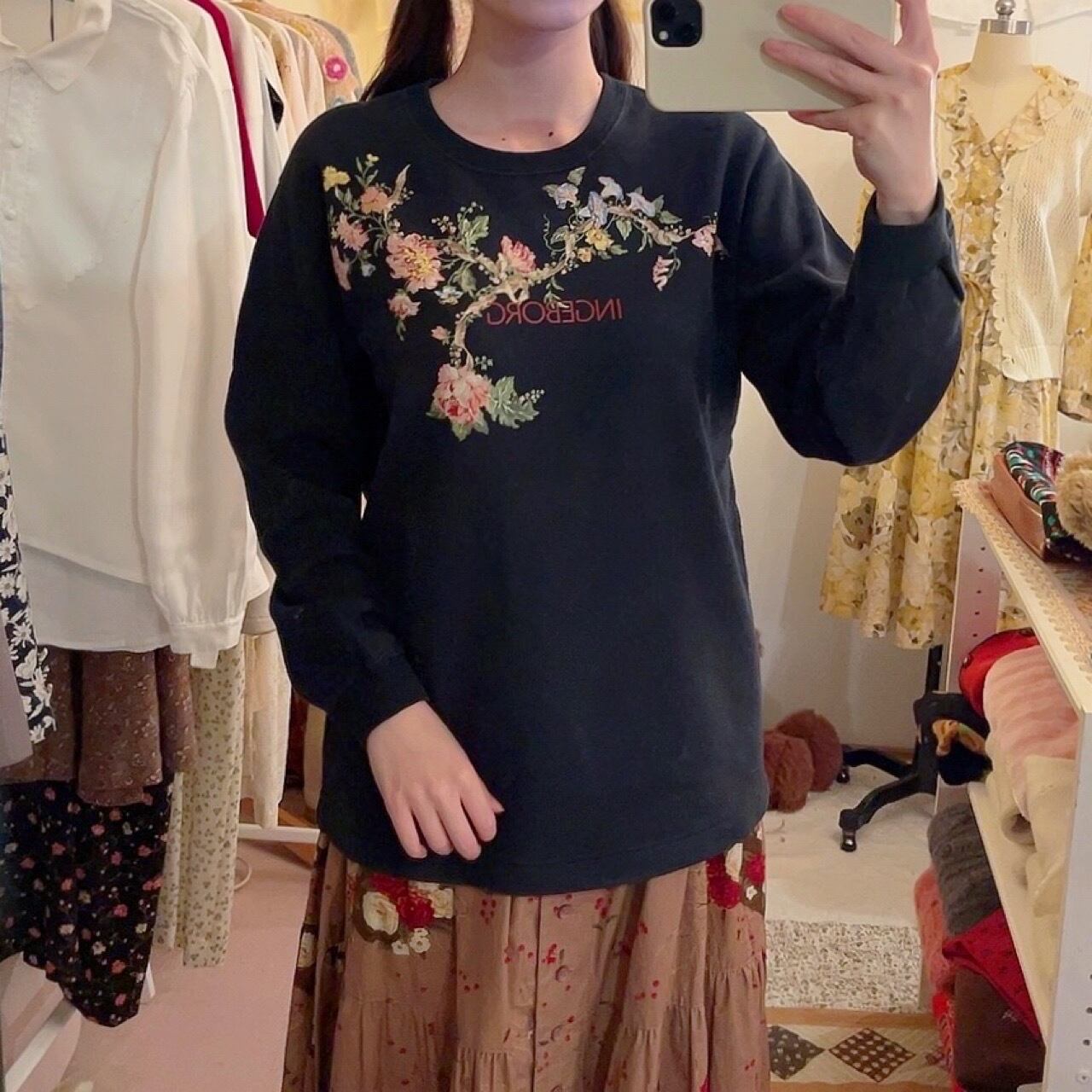 INGEBORG / flower printed sweat
