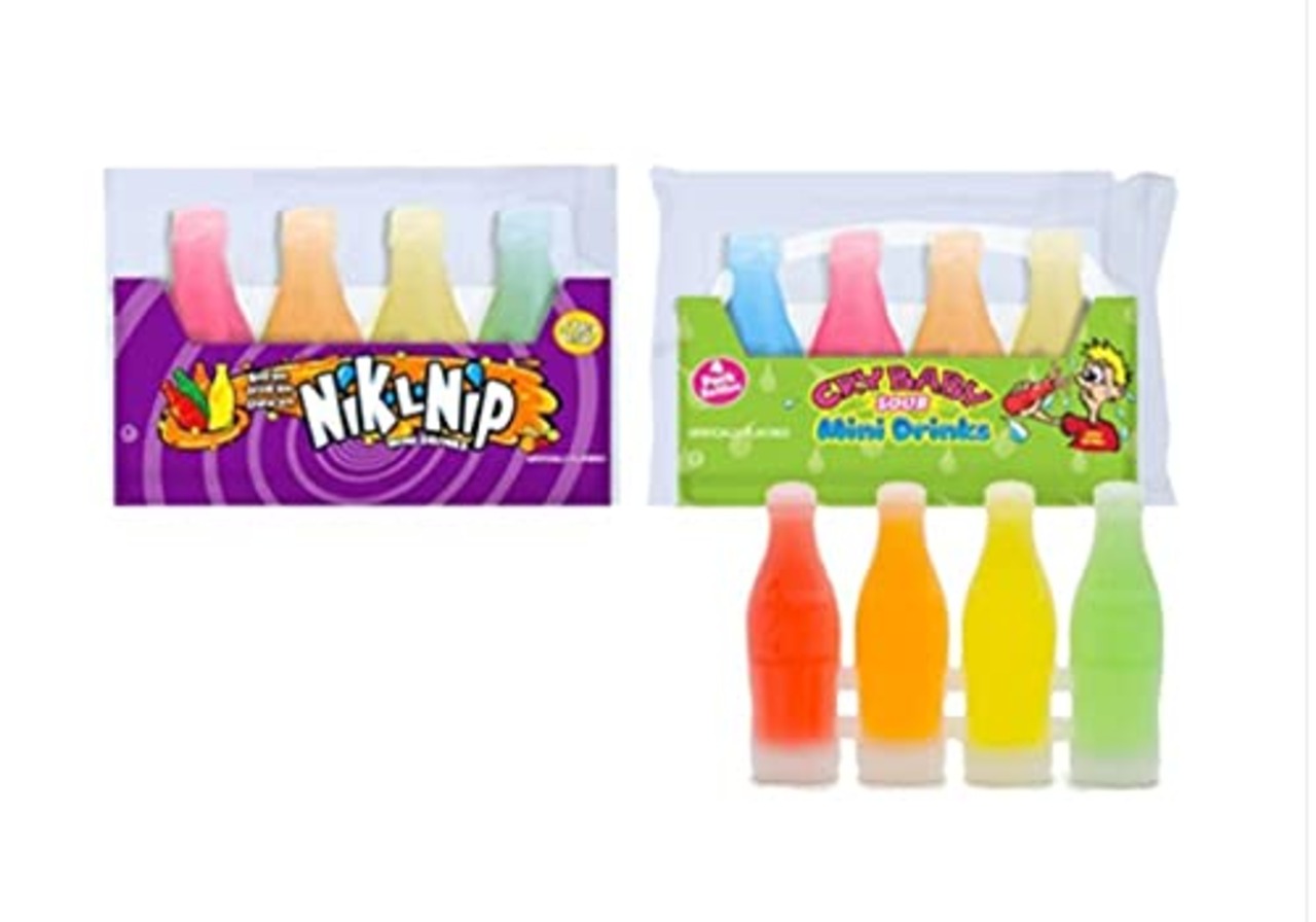 Nik-L-Nipニックルリップ ワックス ボトル キャンディー (オリジナル&サワー4個入 X 2袋))