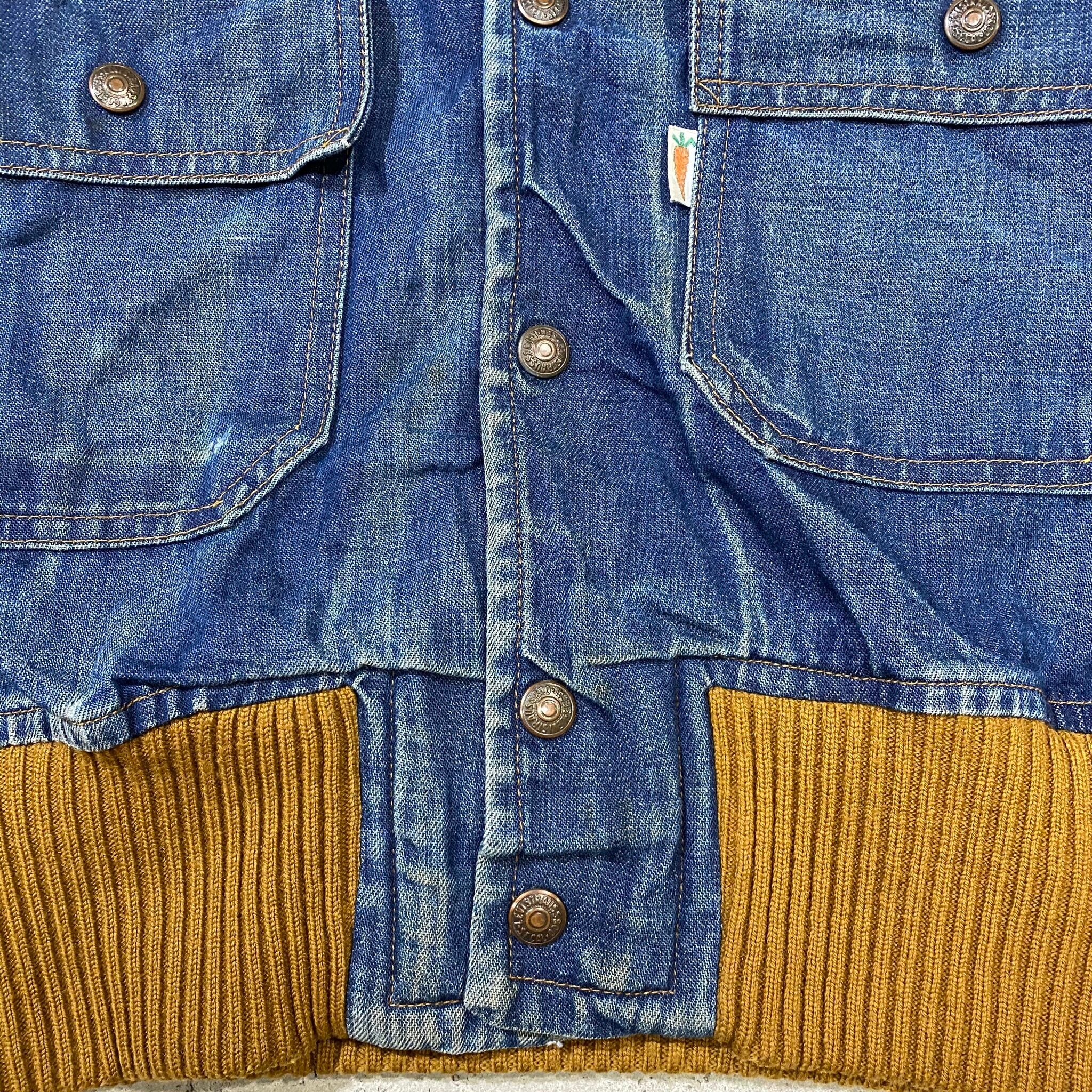 70年代 70s Levi's リーバイス Fresh Produce フレッシュプロデュース 人参タグ デニムジャケット デニムブルゾン  ヴィンテージ ビンテージ スナップボタン メンズM 古着 【デニムジャケット】 | cave 古着屋【公式】古着通販サイト