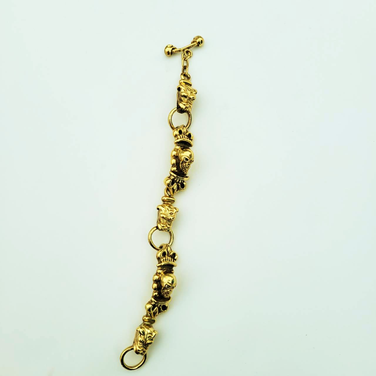 23K GOLD PLATED 925 SILVER BRACELET / FACE