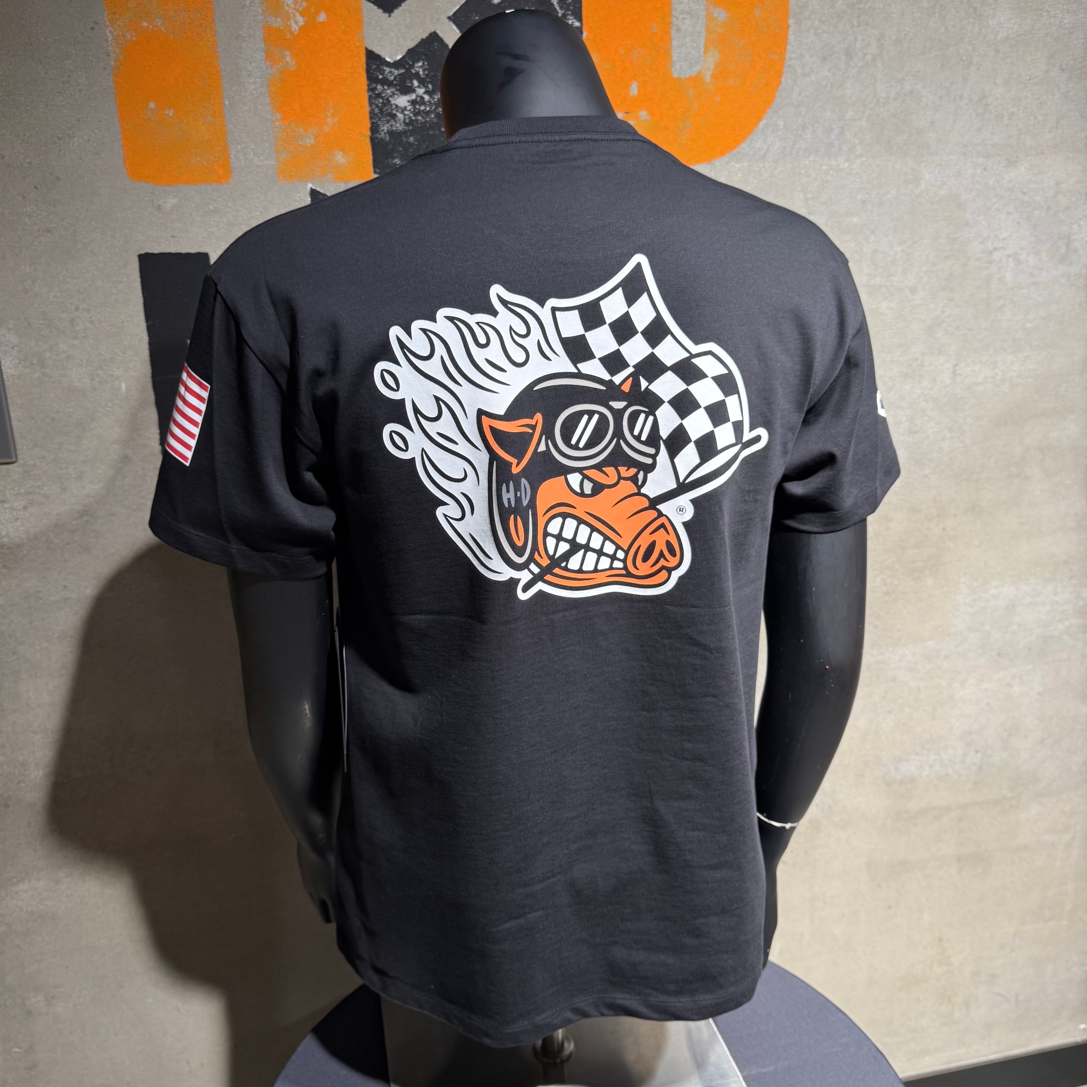 ハーレー 半袖 Tシャツ ファクトリー レーシング ジョニー（ブラック