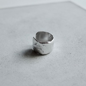 Wide Rough Plate Ring (Silver) [WM-RG046]