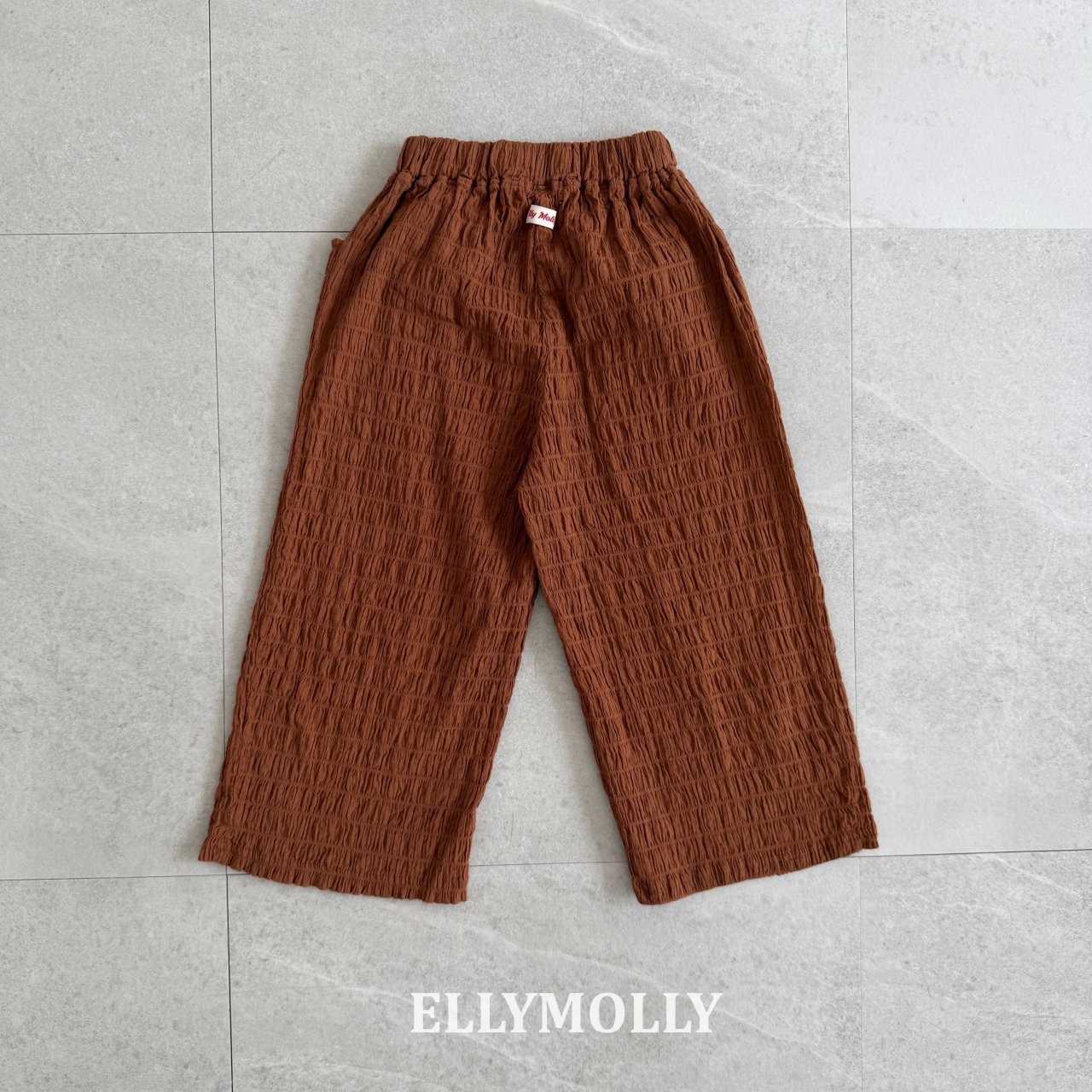 [ELLYMOLLY] Popcorn Wide Pants +fee2 / [엘리몰리] 팝콘와이드팬츠