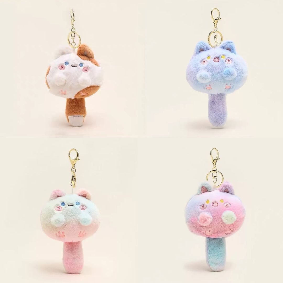 ぬいぐるみ】 キーリング ぬいぐるみ キャットのキーホルダー 猫柄 猫