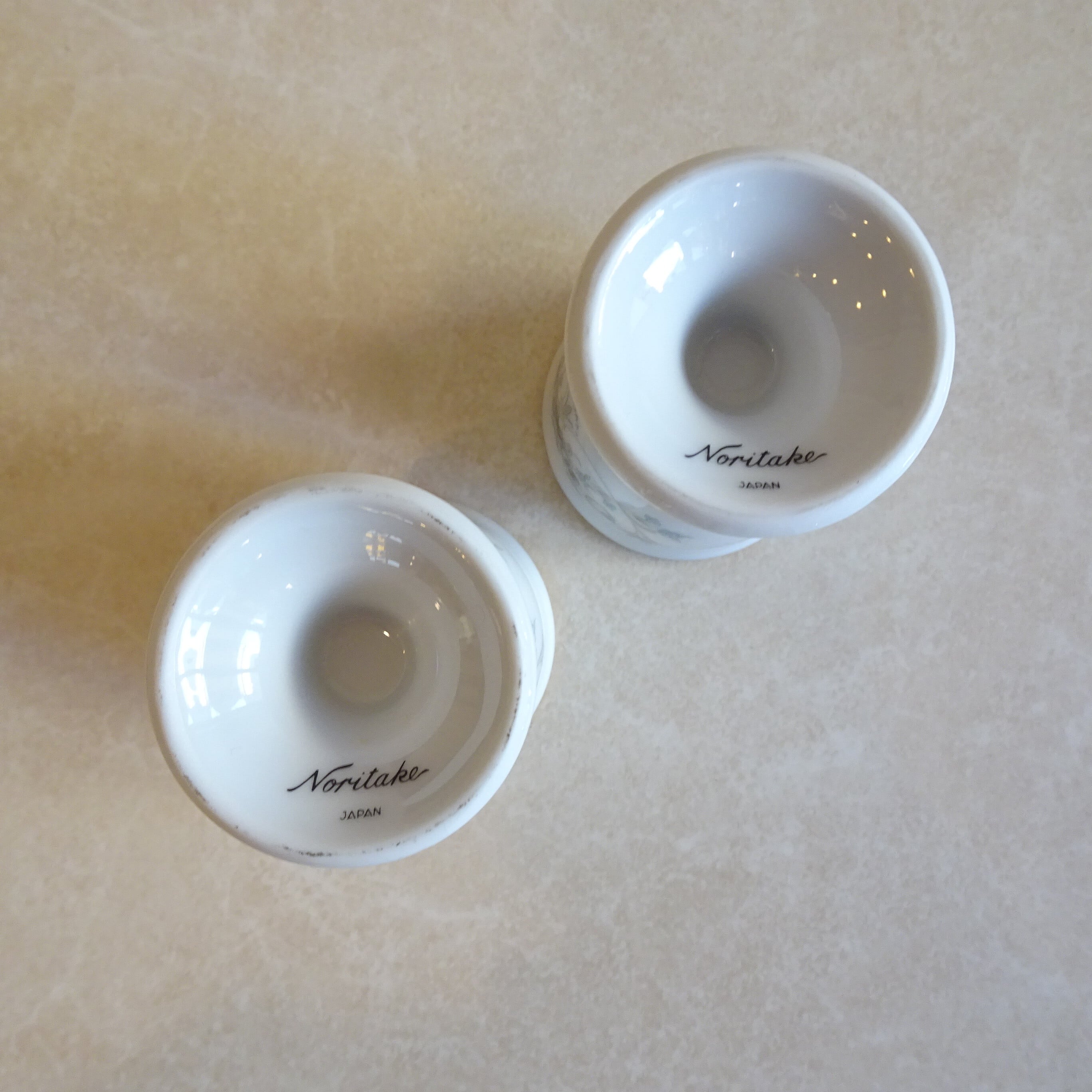 ノリタケ 花柄のエッグスタンド2個セット（A） | 純喫茶家具の村田商會