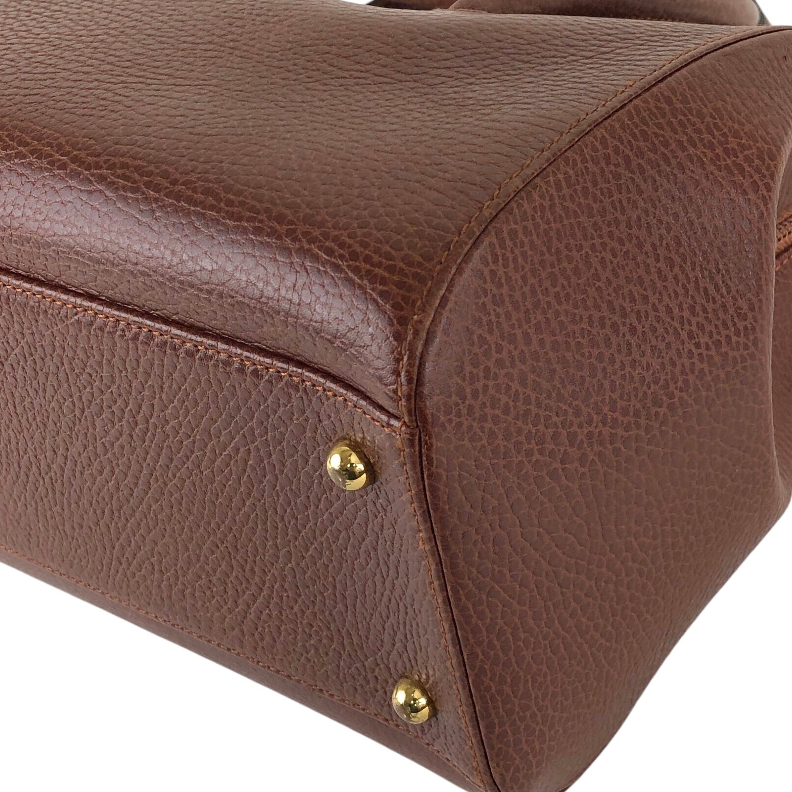 Cartier カルティエ マストライン ハンドバッグ ブラウン レザー Cartier カルティエ マストライン ハンドバッグ ブラウン レザー