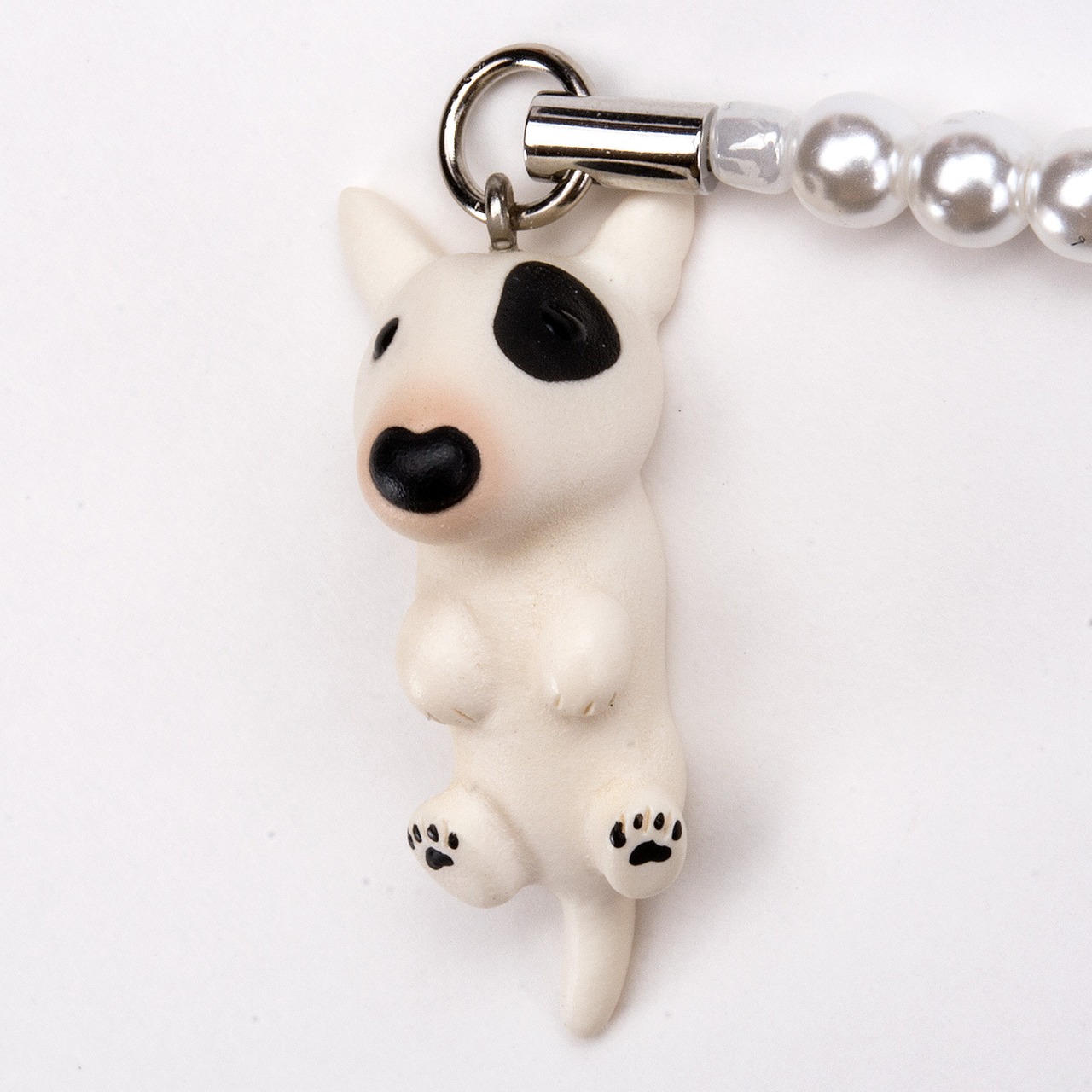 Dog 92 Bull Terrir ブルテリア アイパンチ ビーズ ストラップ DN-3901