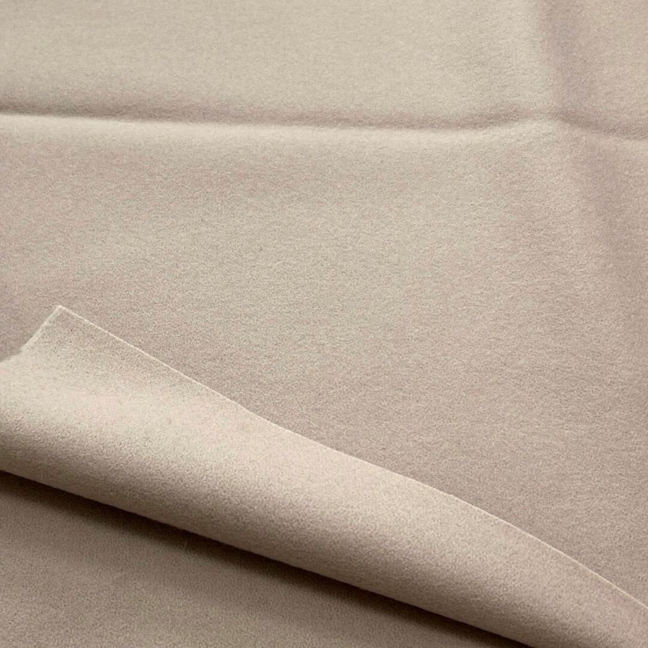 ★NY872◆2ｍ◆ラスト1点！ウール100％弱毛羽立ちソフトメルトン生地◆ピンクベージュ