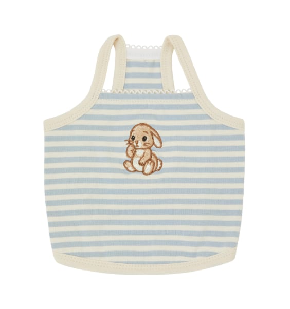 予約【Sallys】Bunny top (Baby blue stripe)