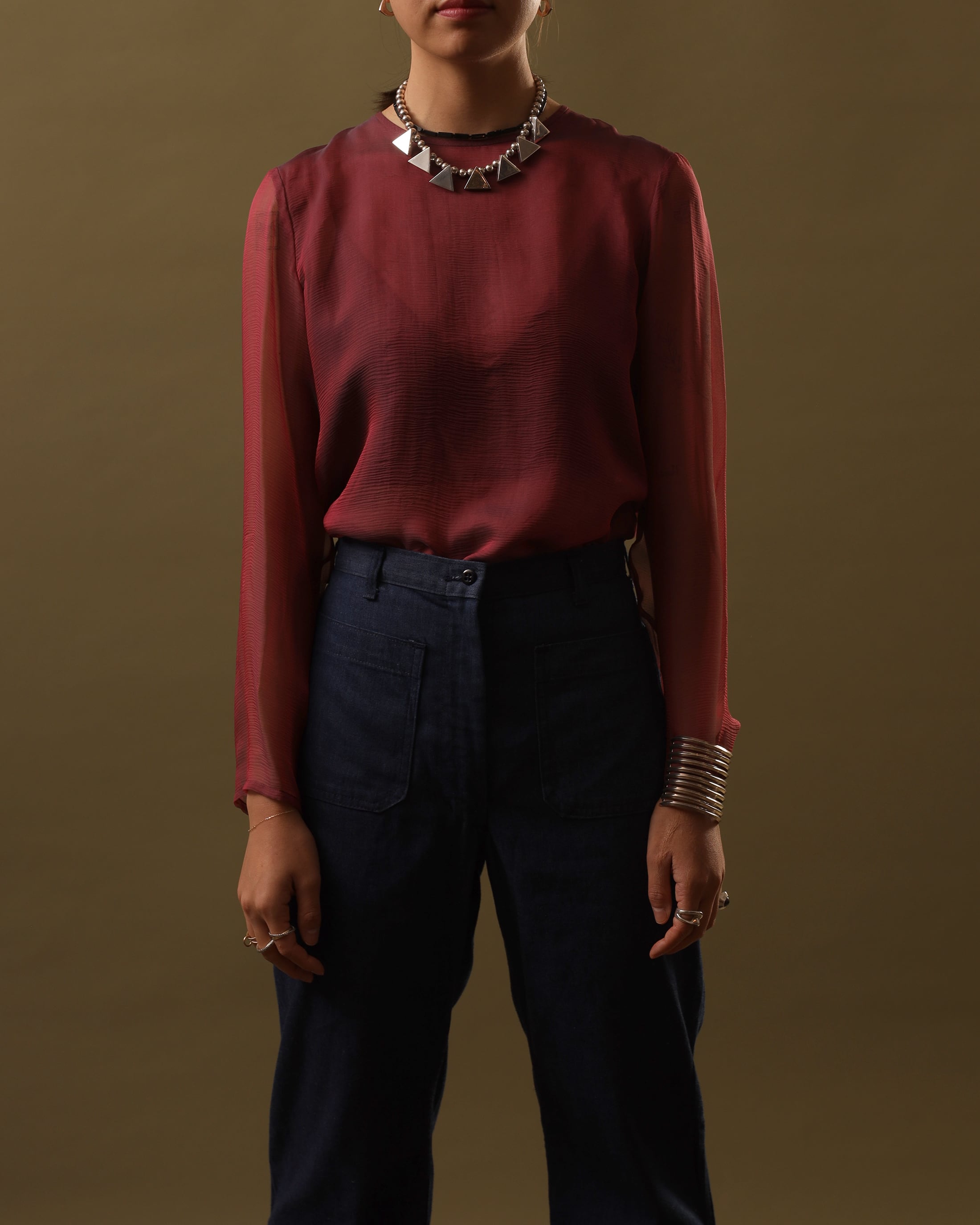 1990's Yves Saint Laurent - Rive Gauche / Sheer Top | Witty Vintage