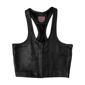 NANKAI ナンカイ パンチング レザー ノースリーブ ベスト M /牛革/本革/ブラック/南海部品/バイク/バイカー