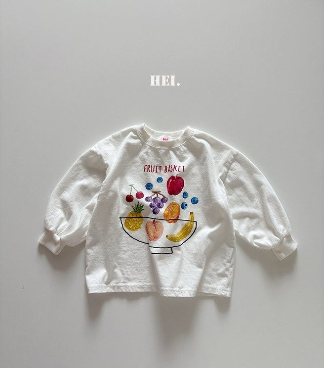 【取寄】hei｜fruit long tee｜フルーツロングTシャツ｜XS-XL｜kids｜26 autumn