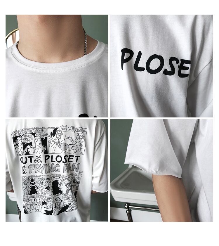 全3色 Tシャツ カットソー プリント カジュアル おしゃれ