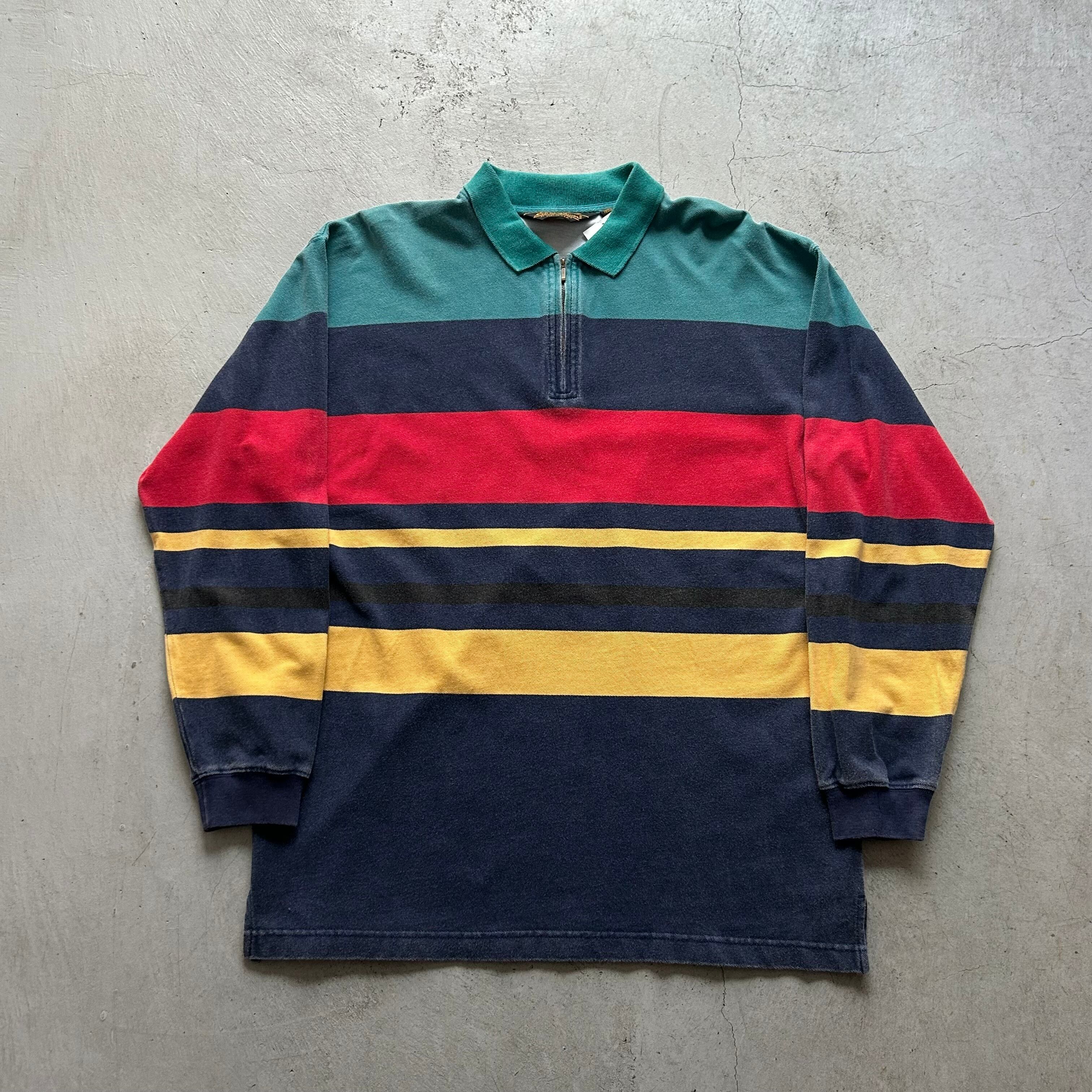 〜1990s Eddie Bauer “鹿子” border half zip P/O shirt【高円寺店】