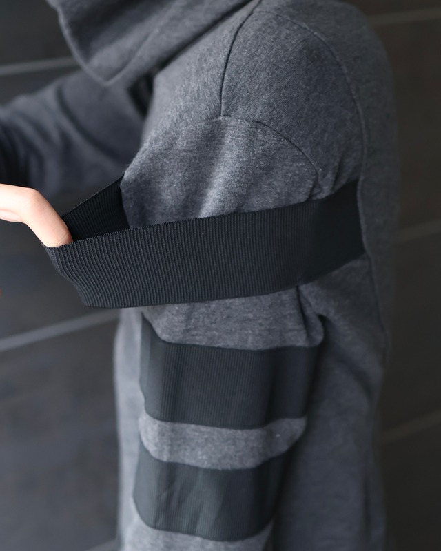 【Y-3】High neck double zip back detail top