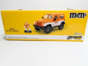 【JADA TOYS 1/24 エムアンドエムズ オレンジ フィギア ＆ ジープ ラングラー 2007 JEEP WRANGLER M & M’s Orange 】〚アメリカン雑貨 アメトイ〛