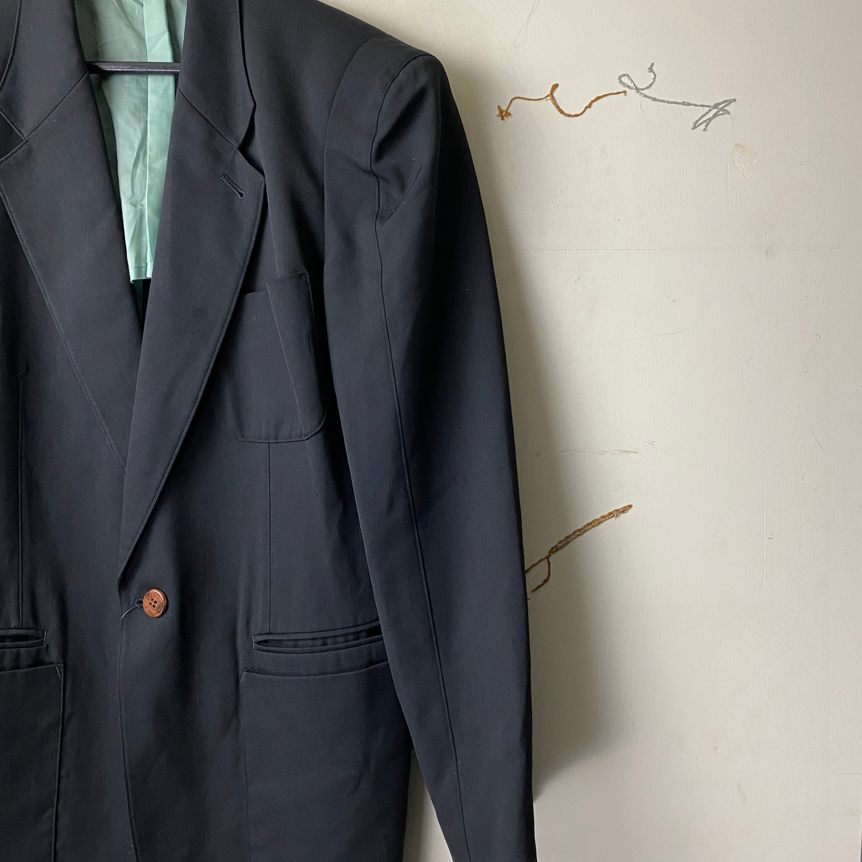 JEAN PAUL GAULTIER HOMME power shoulder tailored jacket | NOIR ONLINE