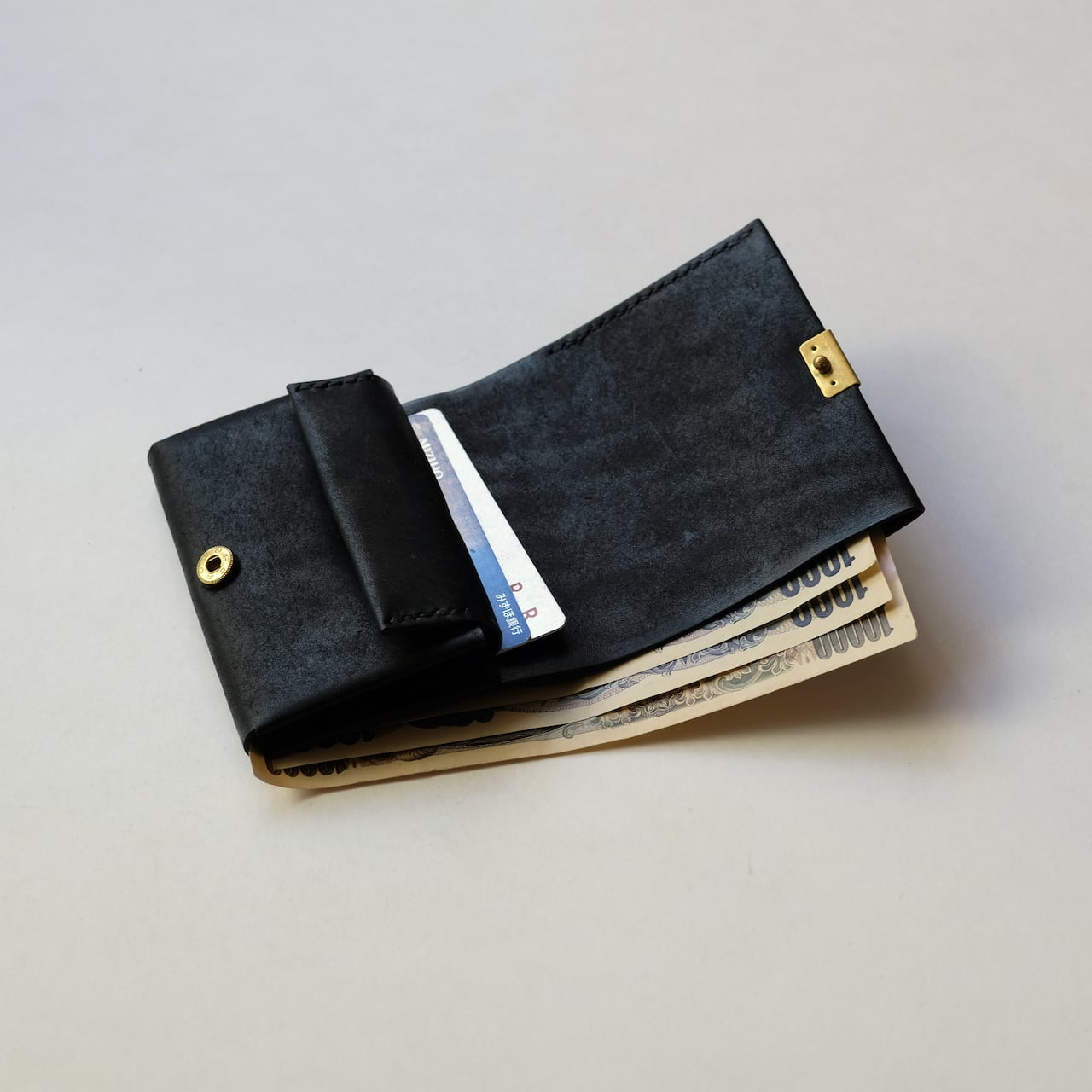 fold wallet / 二つ折り財布 - bk - プエブロ | chamoto