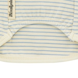【予約】[ thesallyslaw ] Bunny Top｜Blue Milk Stripe