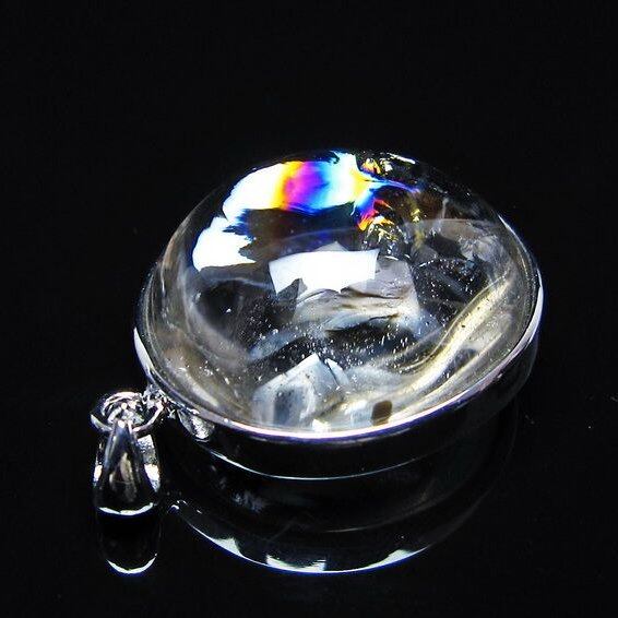 アイリスクォーツ 水晶 ペンダント 虹入り おまかせ便 一点物 112-14186