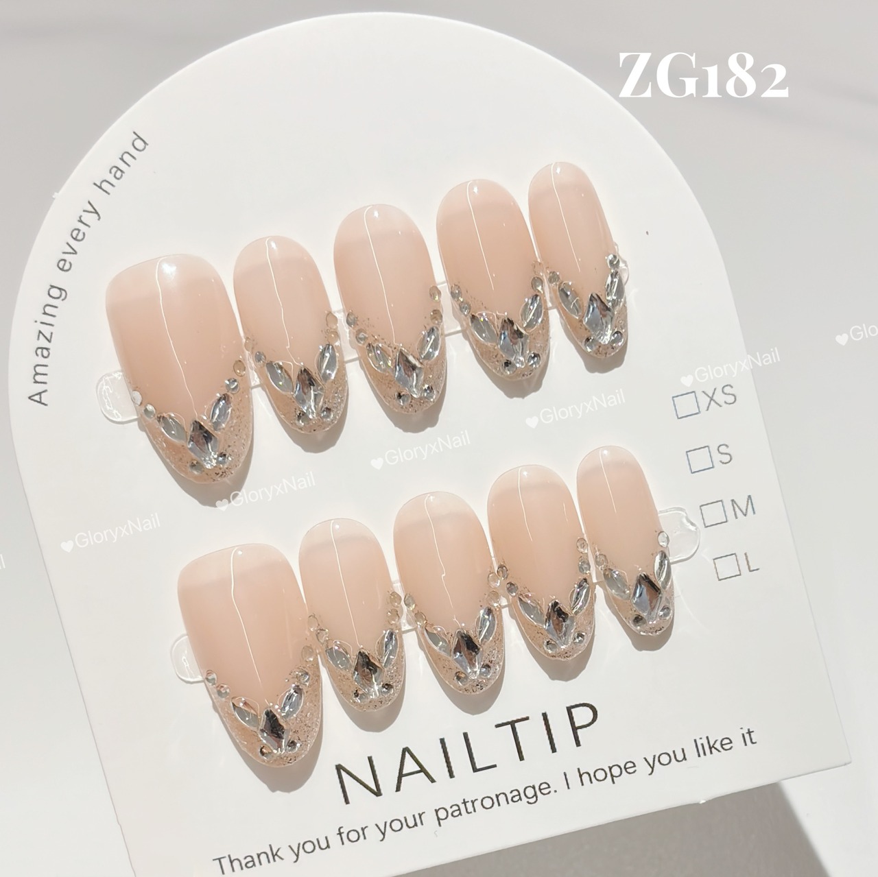 ZG182  ネイルチップ　サイズXS/S/M/L