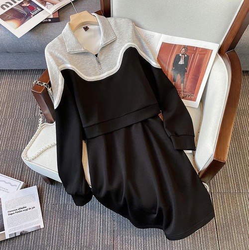 大きいサイズ レディース セットアップ　上下セット　ワンピース　春　 秋冬 新品