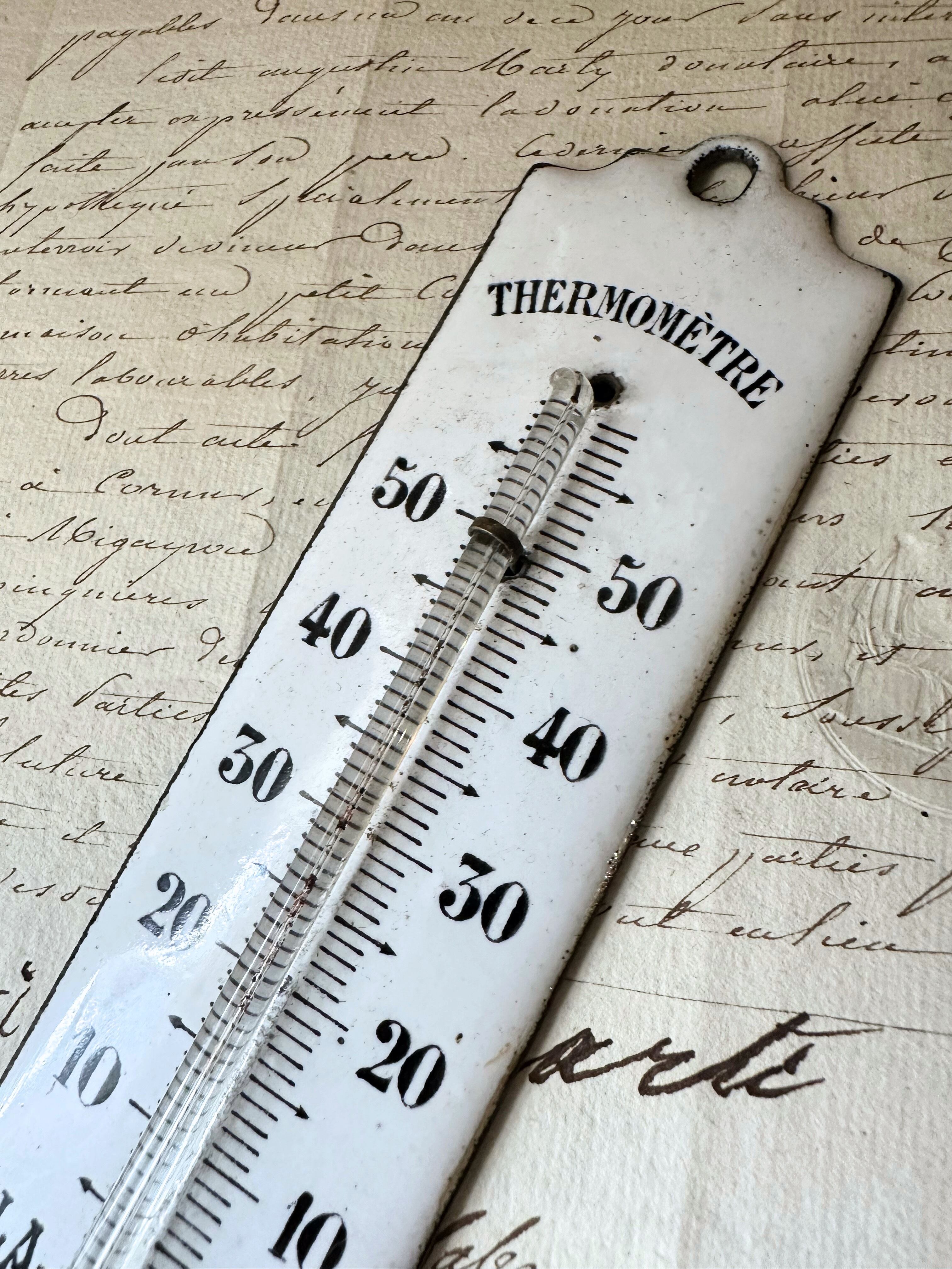 フランス 温度計ホーロー THERMOMÈTRE | Brocante de La Cocotte