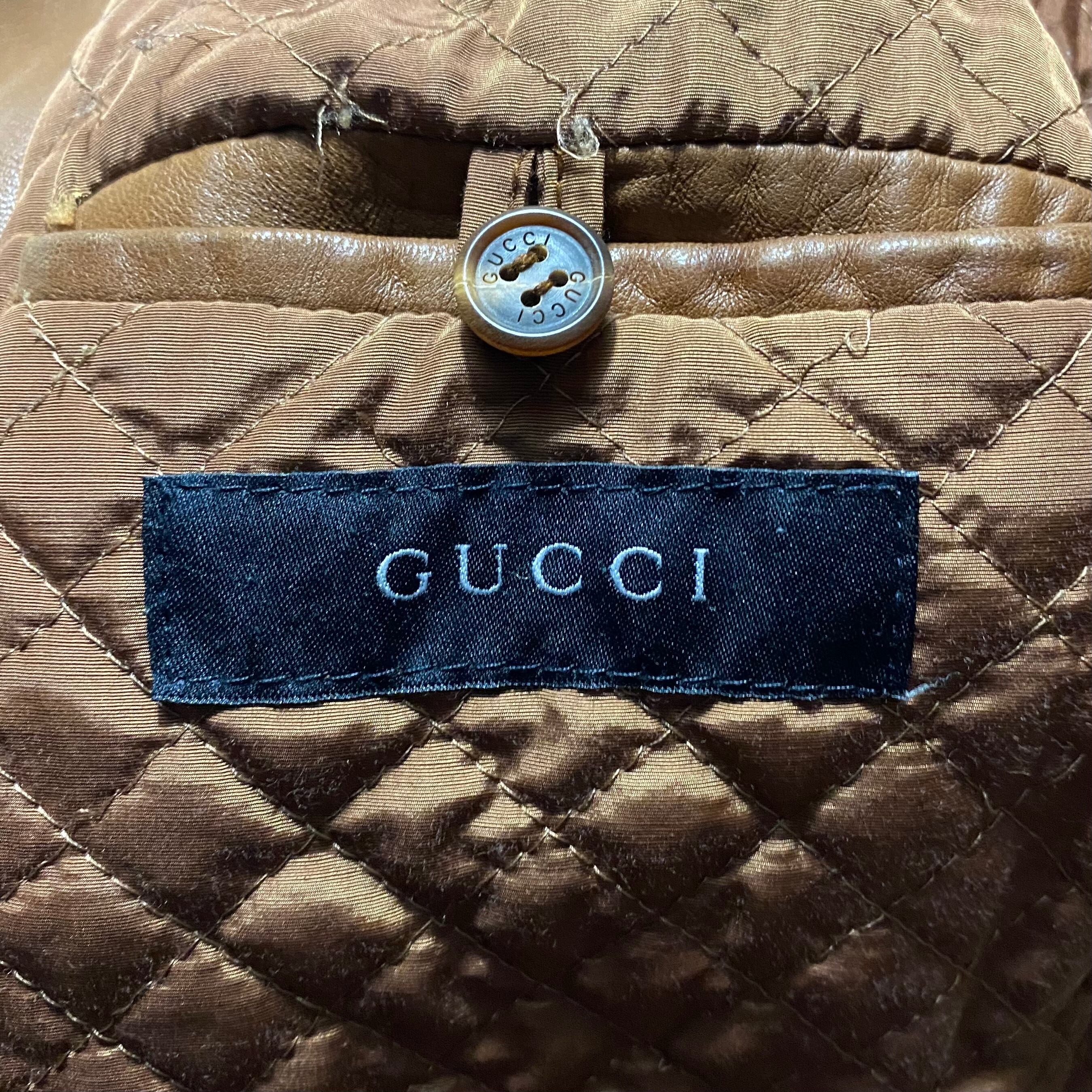vintage GUCCI by TOM FORD leather riders jacket | Pay ID