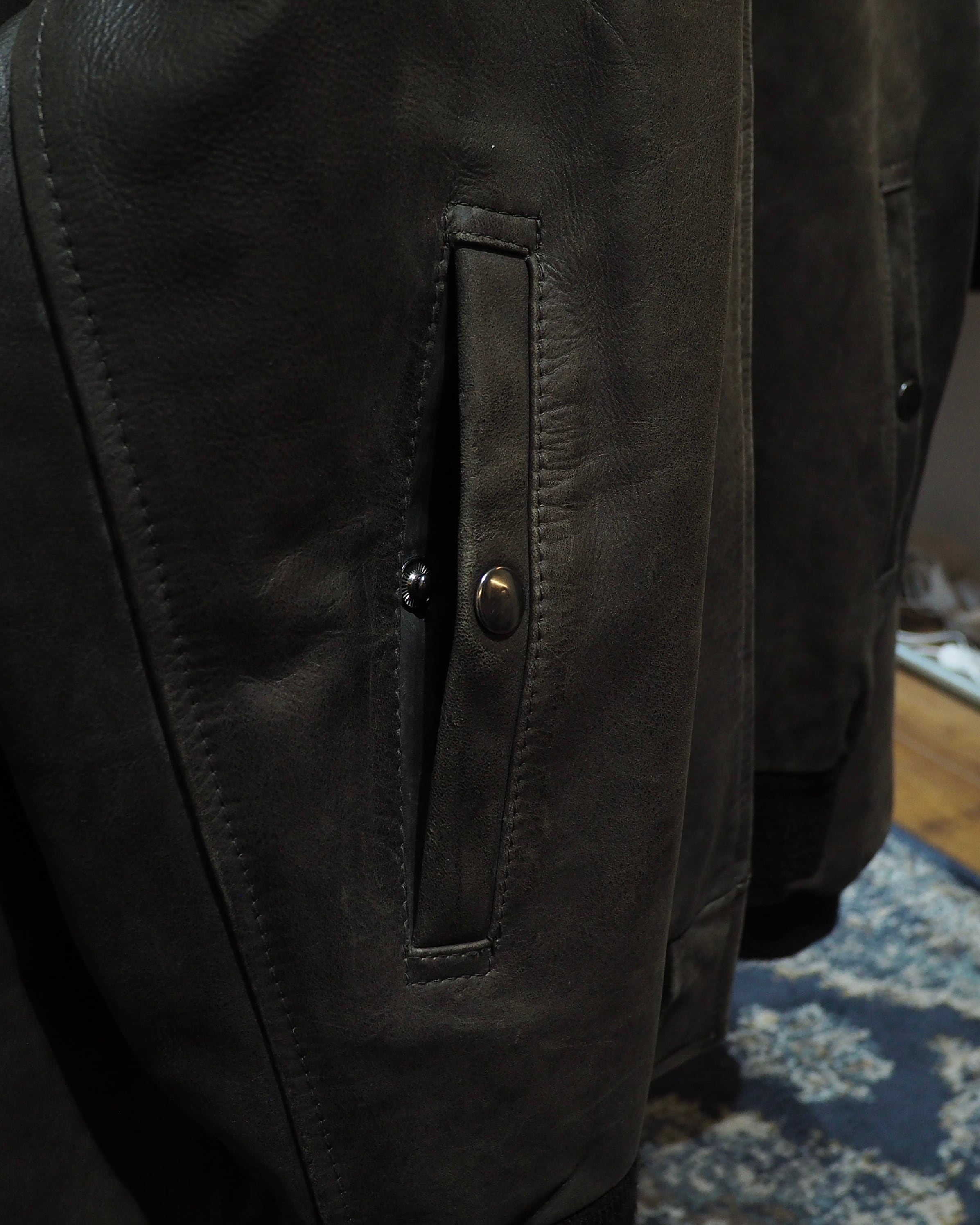 1990s " AVIATRIX " Beautiful Dark Brown Color Vintage Flight Leather Jacket