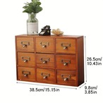 収納ボックス 木製 9グリット 引き出し付き メイク収納 化粧品収納 小物収納 マルチ収納棚 おしゃれ 北欧