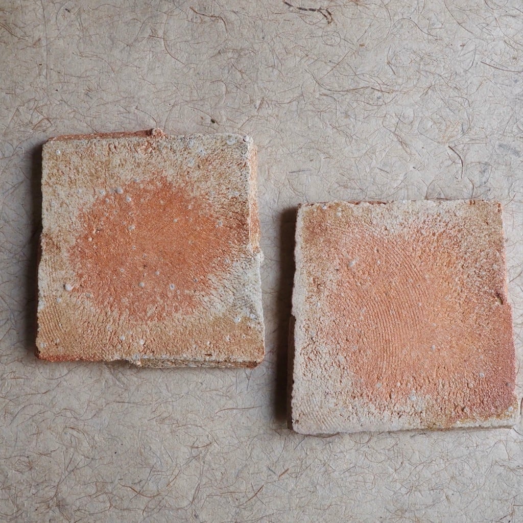 藤本 秀/焼締 淡色角皿