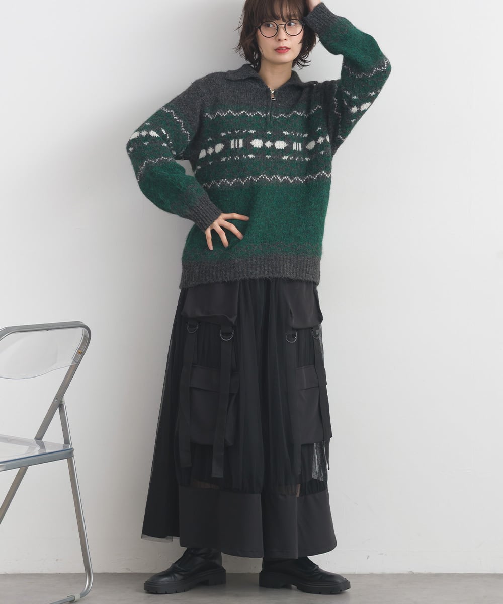 ジェントルイス　Mesh Knit Hoodie ジェントルイスMesh Knit Hoodie
