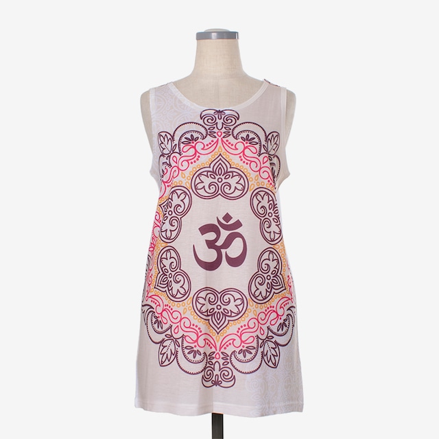 ヨガプリントタンク オム３　Yoga Print tank top Om3