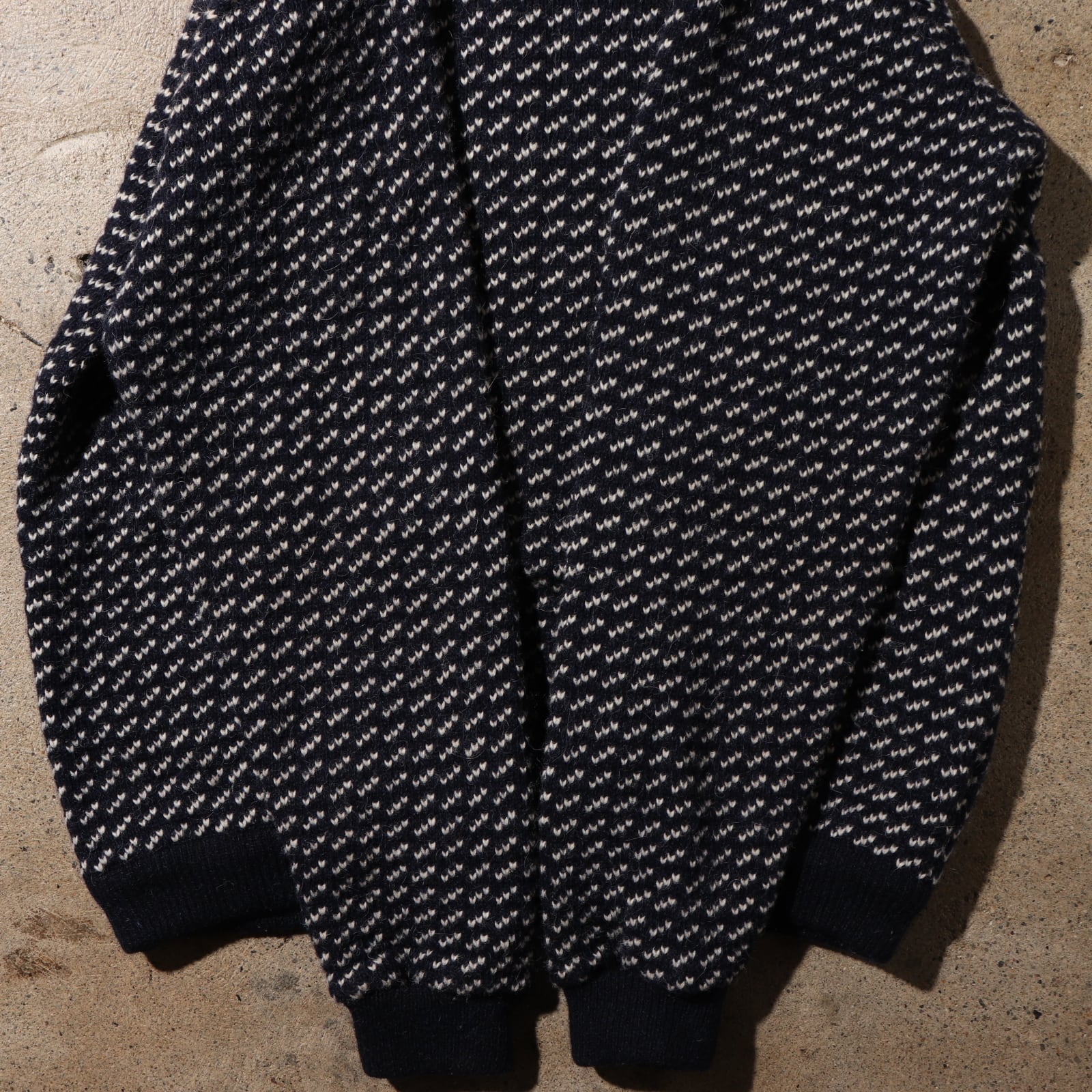 L.L.Bean XL バーズアイセーター 70s 80s エルエルビーン ネイビー 