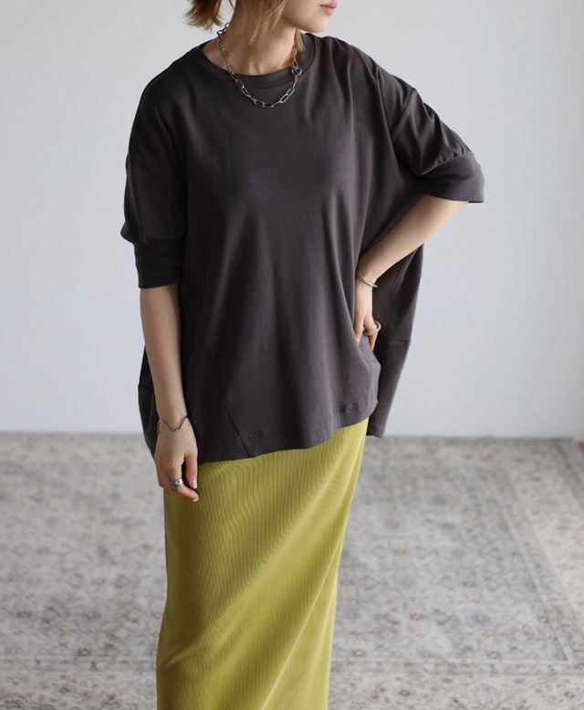 バルーンスムースショートスリーブプルオーバー