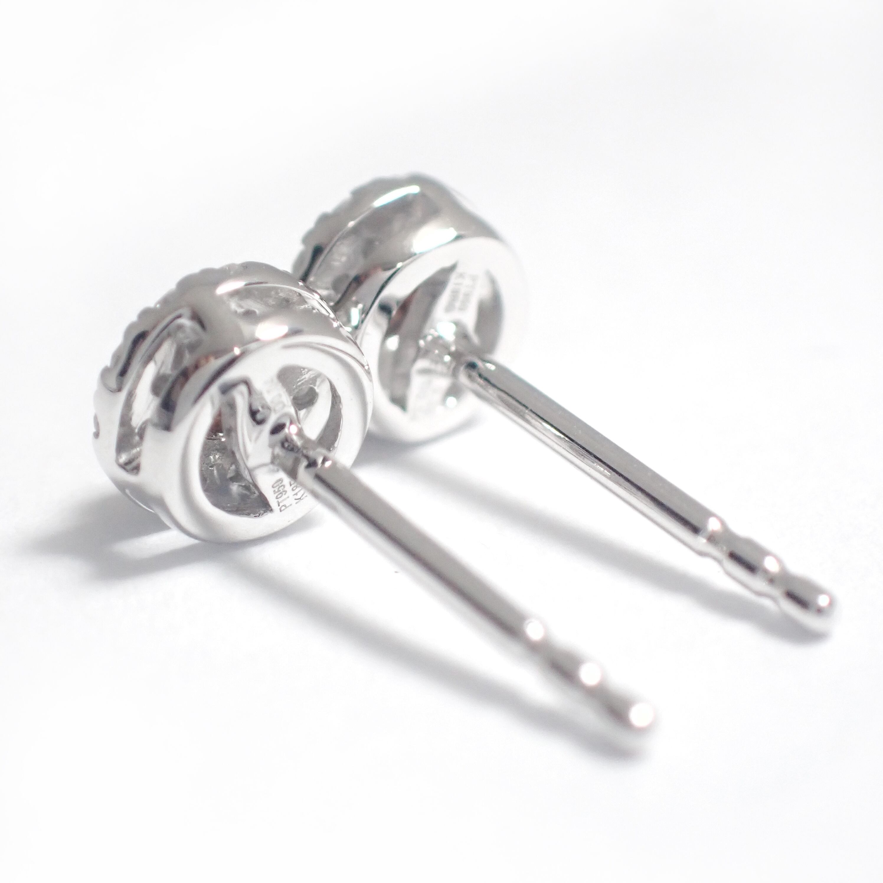 【新品 日本製】 K18 0.078 ピンク ダイヤモンド ピアス ピンクダイヤ HANDMADE】PT950/K18 ピンクダイヤモンド 0.078ct/0.063ct FANCY