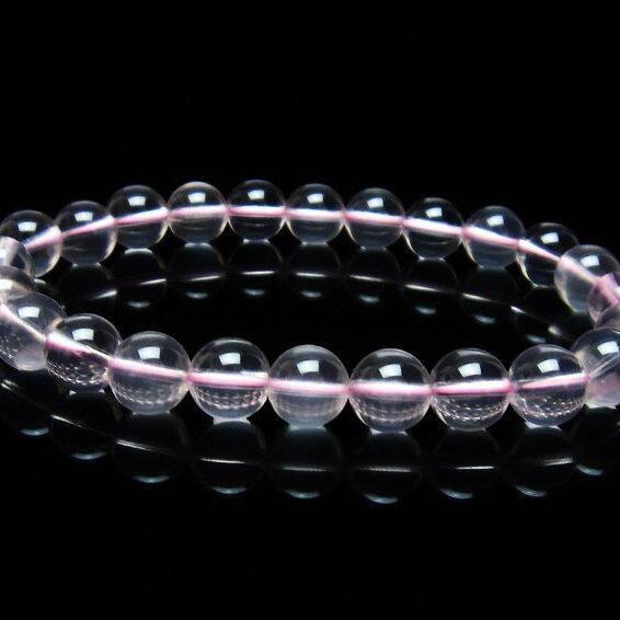 スターミルキークォーツ ブレスレット 9mm スター効果 ピンク 一点物 メール便可 [M便 1/10] 111-37704