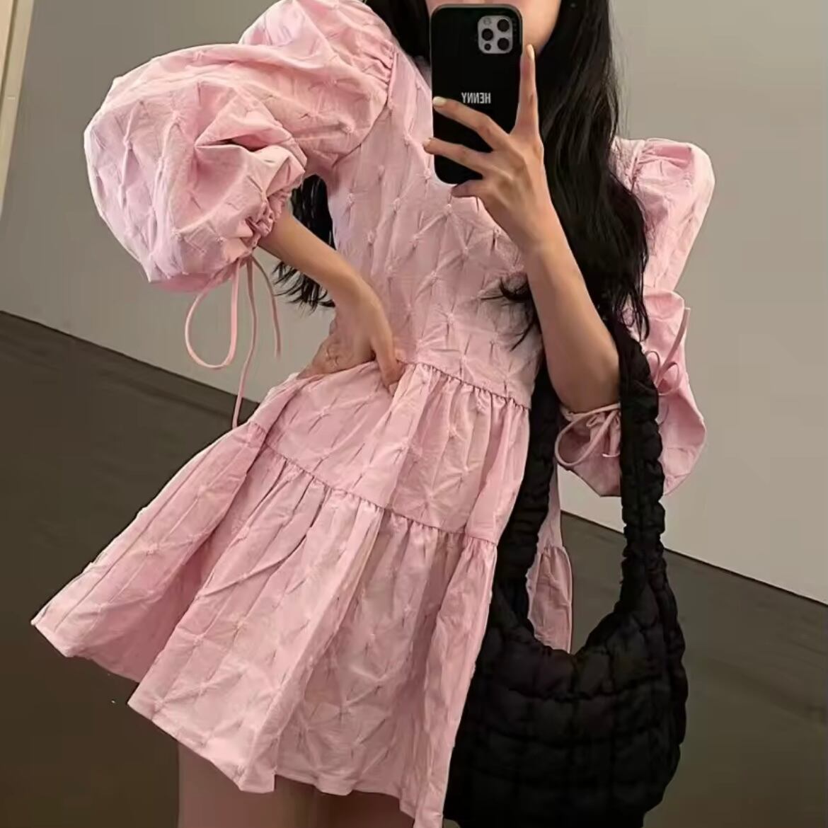 パワーショルダーミニワンピース