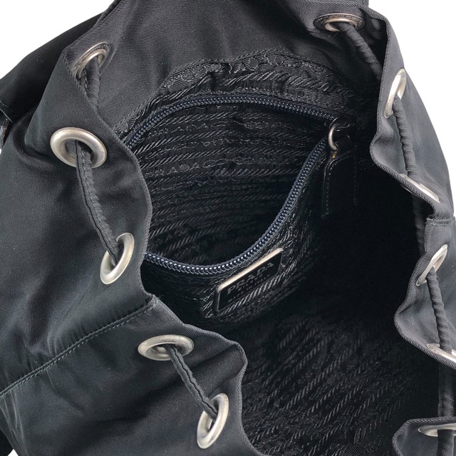 PRADA プラダ バックパック ブラック トライアングルロゴ ナイロン ダブルポケット vintage ヴィンテージ オールド msvumv