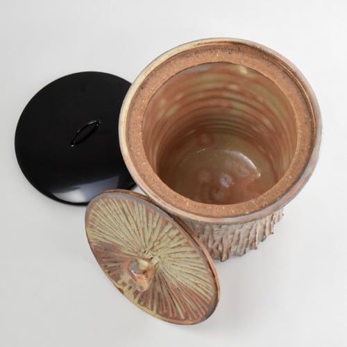 水指 萩 窯変 (塗蓋付) 線刻水指 | 萩のうつわ