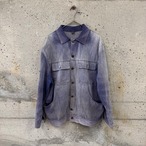 Faded denim coveralls