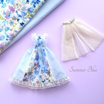 ★追加キットのみ購入用※型紙付属無し【サマーブルー】サマーガーデンワンピース