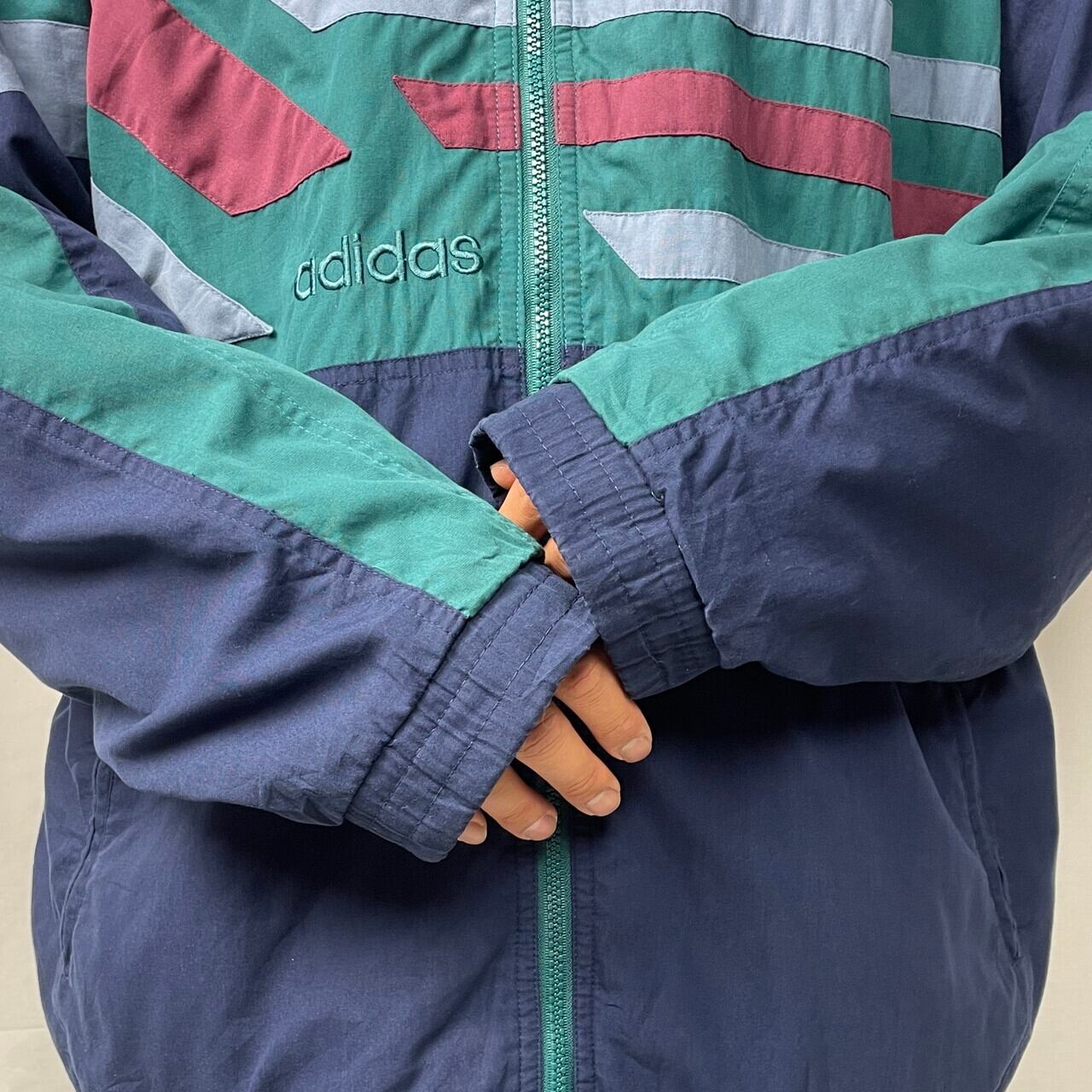 80年代 adidas アディダス ポリエステル×コットン トラックジャケット