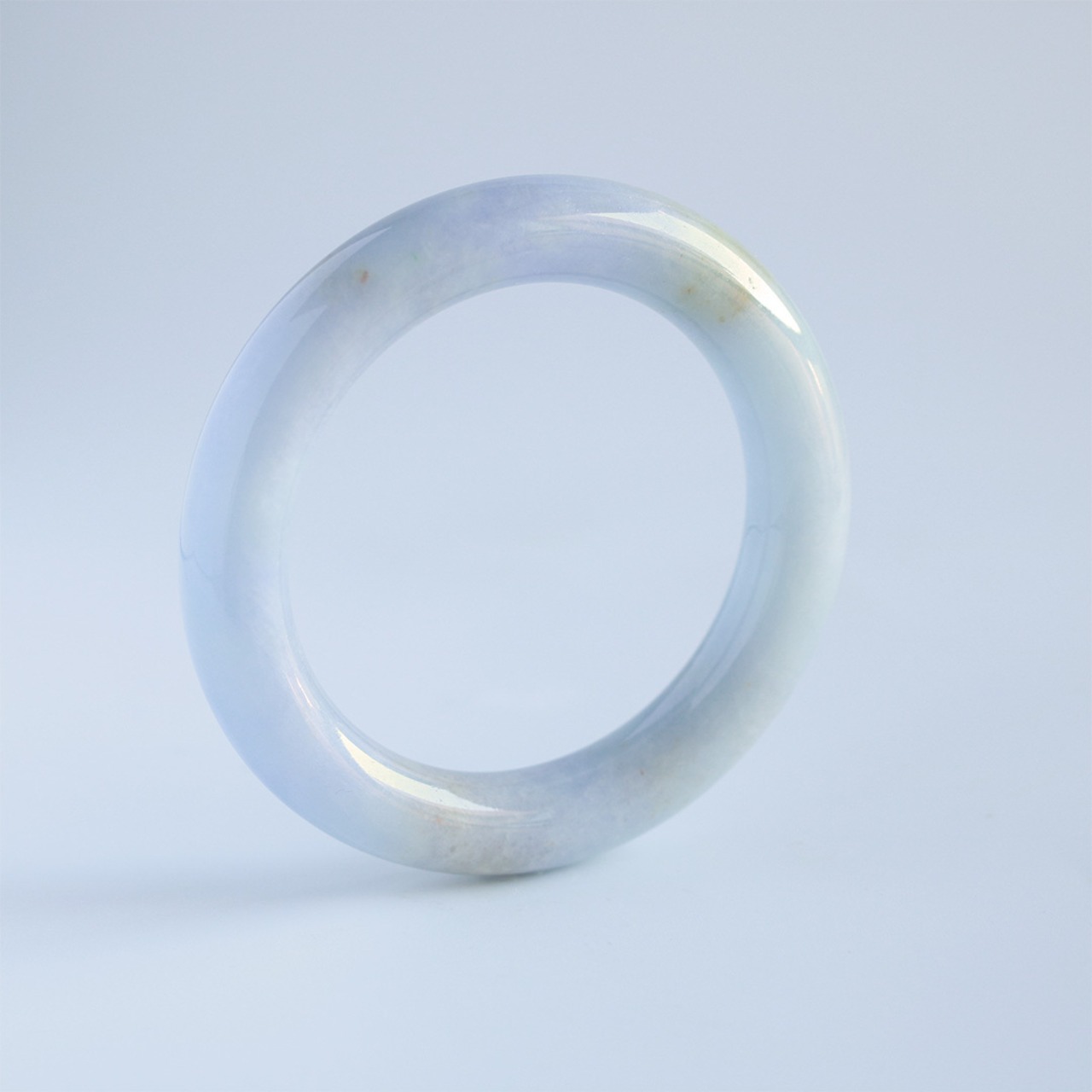 【内径 約56mm】ラベンダーカラーが美しいバングル lavender/princess A貨翡翠 jd_bg1077