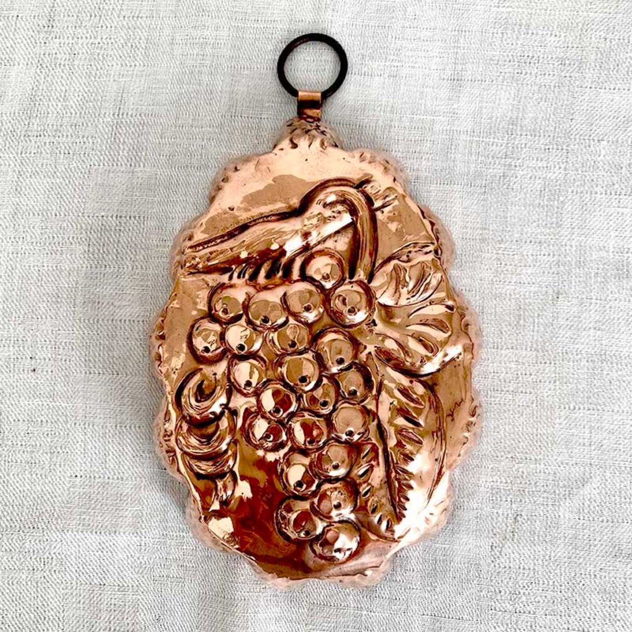 コッパーモールド お菓子焼型　縦オーバル（葡萄） 18KWa25