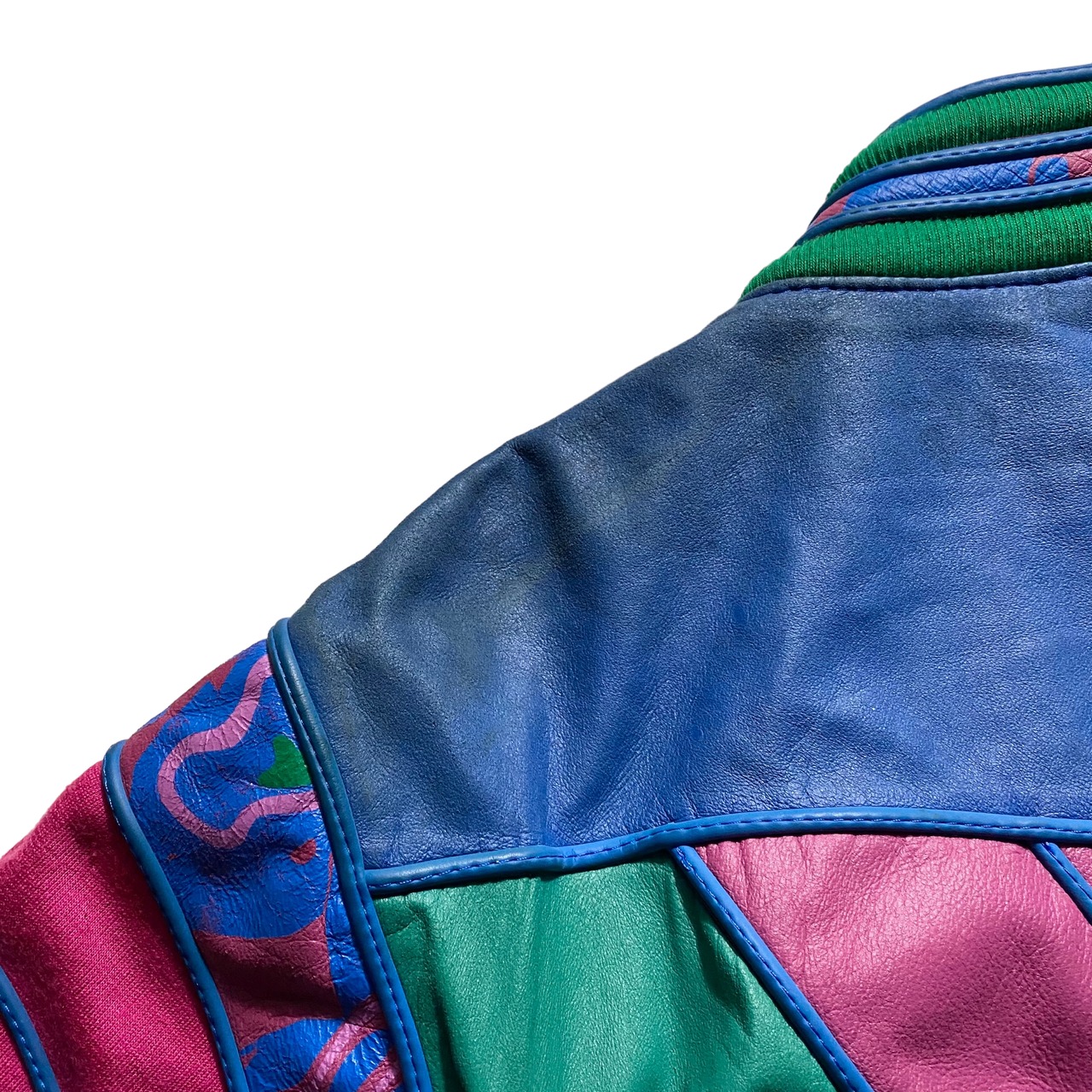 Made in France patchwork leather blouson